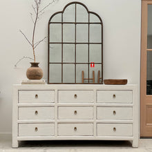 Load image into Gallery viewer, Hamptons Chest _ Nine Drawer _ Rustic White
