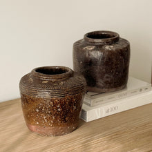 Load image into Gallery viewer, Antique Glazed Pottery _ Rustic Brown
