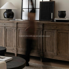 Load image into Gallery viewer, French Provincial Buffet _ Distressed Brown
