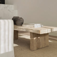 Load image into Gallery viewer, Platform Coffee Table _ Whitewashed Elm

