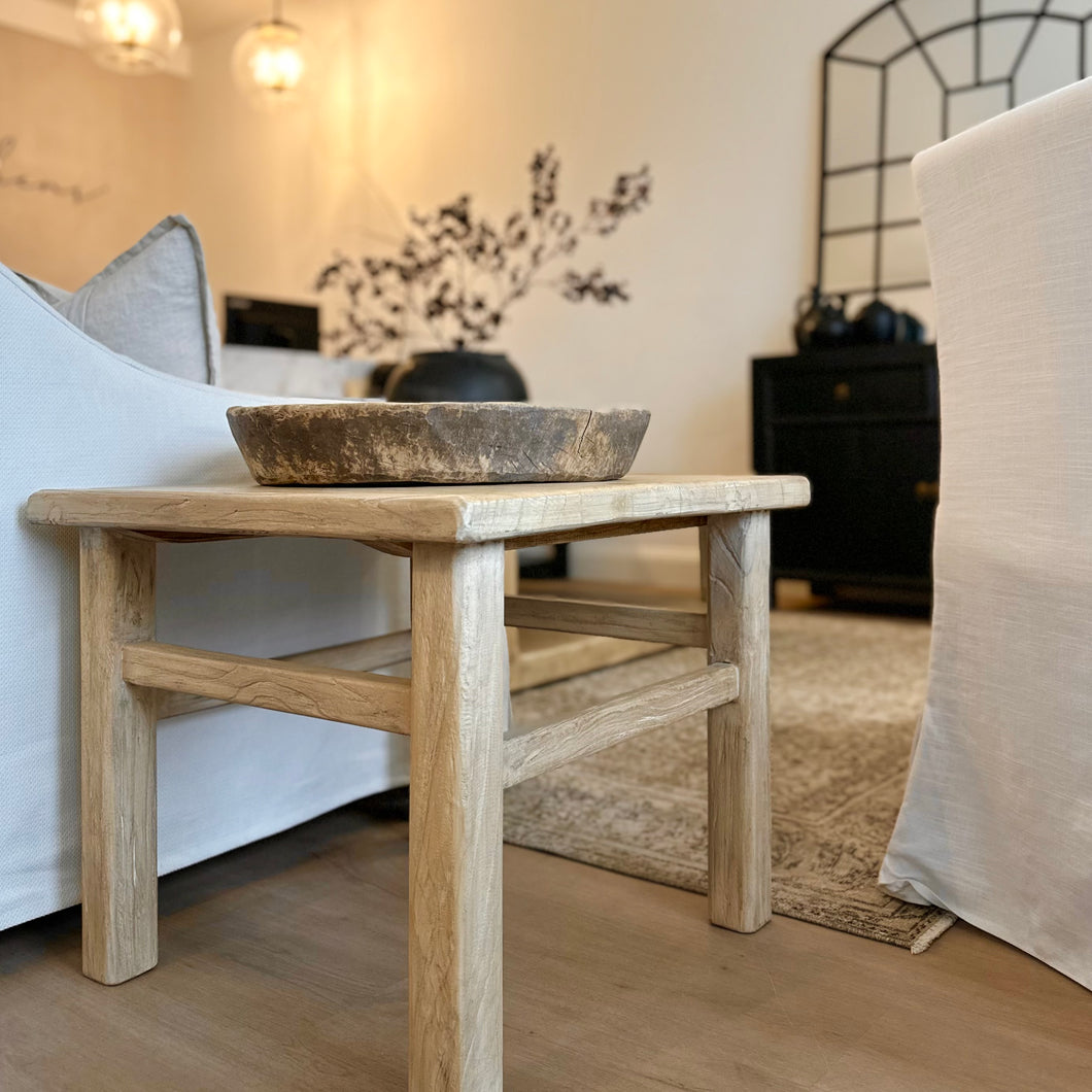 Oriental Lamp Table _ Large _ Honey Elm