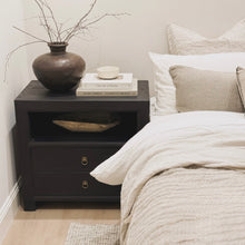 Load image into Gallery viewer, Provincial Bedside Table _ XL _ Textured Black
