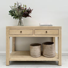 Load image into Gallery viewer, Organic Console | 120cm | Two Drawer + Shelf | Blonde Elm
