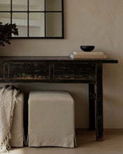 Load image into Gallery viewer, Oriental Console _ Three Drawer _ 180cm _ Rustic Black
