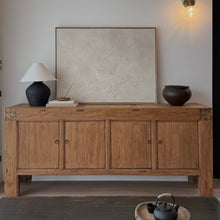 Load image into Gallery viewer, Authentic Antique Sideboard _ Warm Natural Elm _ 222cm

