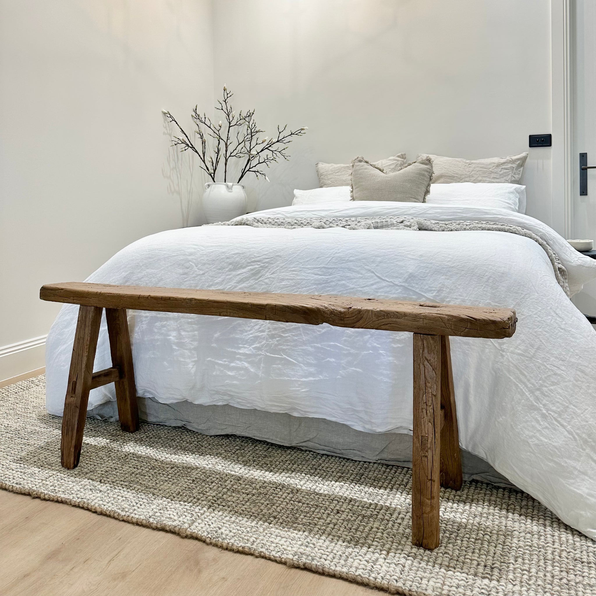 Antique Skinny Bench 2 Colours Aged Elm Impreshens