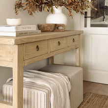 Load image into Gallery viewer, Organic Console _ Three Drawer _ 140cm _ Blonde Elm
