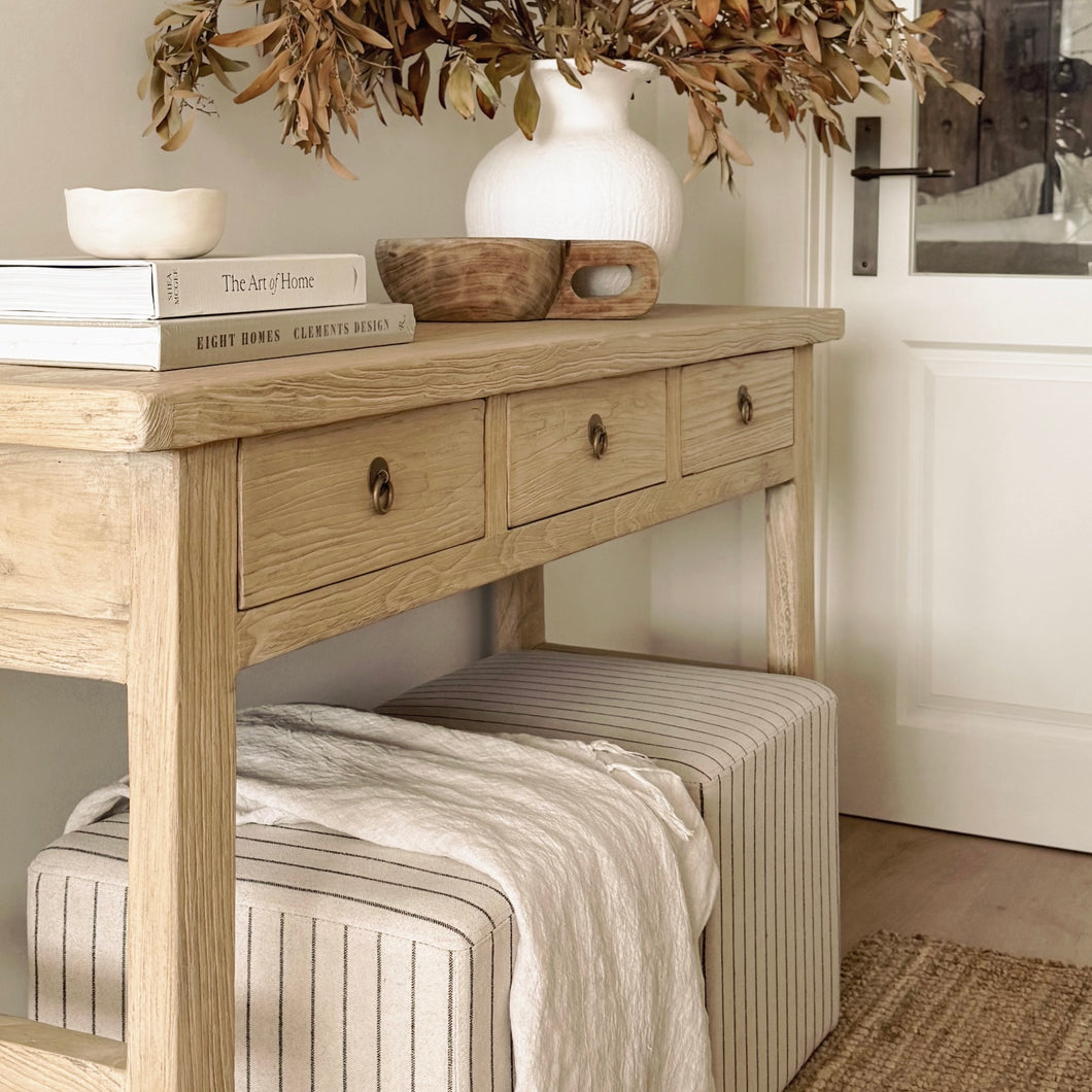 Organic Console _ Three Drawer _ 140cm _ Blonde Elm