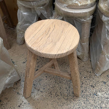 Load image into Gallery viewer, Farmhouse Worker Stool _ Triangle Base _ Raw Elm
