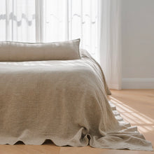 Load image into Gallery viewer, Bed Cover _ European Linen _ Natural
