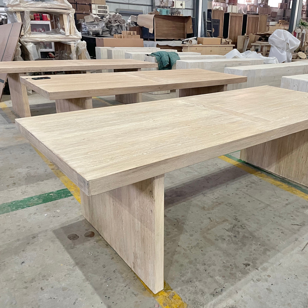Organic Platform Dining Table | 244cm | Blonde Elm