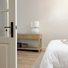 Load image into Gallery viewer, Organic Console _ Three Drawer + Shelf _ 160cm _ Blonde Elm
