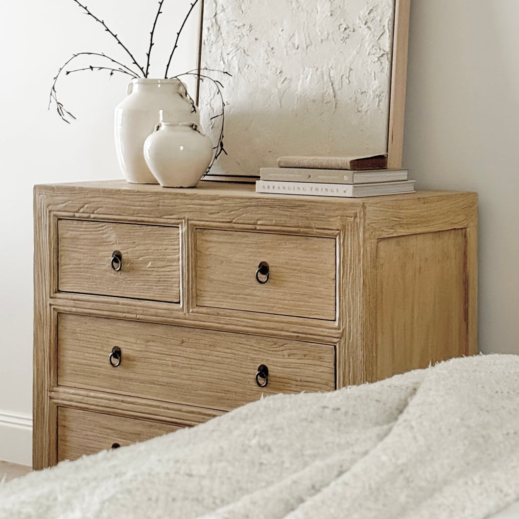Organic Farmhouse Mini Chest _ Blonde Elm