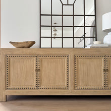 Load image into Gallery viewer, Organic Luxe Sideboard _ 230cm_ Studded Detail _ Blonde Elm
