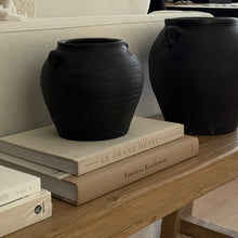 Load image into Gallery viewer, Antique Pot _ Handles _ Small _ Rustic Black
