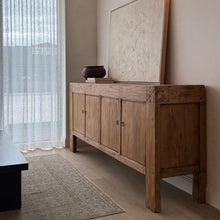 Load image into Gallery viewer, Authentic Antique Sideboard _ Warm Natural Elm _ 222cm
