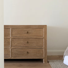 Load image into Gallery viewer, Antique Six Drawer Chest _ Aged Elm
