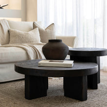 Load image into Gallery viewer, Kuro-Sabi Side Table _ Oak _ Black Brown
