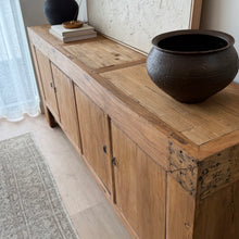 Load image into Gallery viewer, Authentic Antique Sideboard _ Warm Natural Elm _ 222cm
