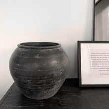 Load image into Gallery viewer, Antique 80yr Old Pot | Medium | Stone Black
