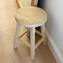Load image into Gallery viewer, Vintage Stool _ Custom _ Blonde Elm
