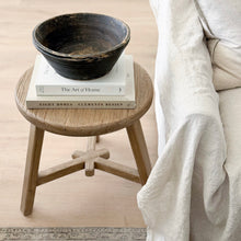 Load image into Gallery viewer, Antique Side Table _ Tri-Leg_ Aged Elm
