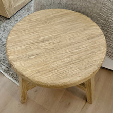 Load image into Gallery viewer, Honey Elm Side Table _ Tri-Leg
