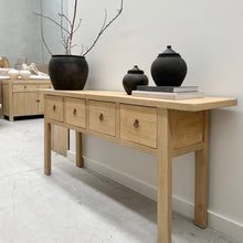 Load image into Gallery viewer, Clearance** Oriental Console _ Deep Drawer _ Warm Blonde Elm
