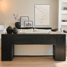 Load image into Gallery viewer, Provincial Hallway Table _ Barn Wood _ Rustic Black

