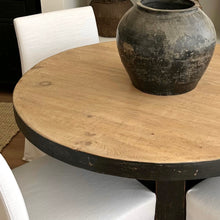 Load image into Gallery viewer, Heritage Dining Table _ Black Elm + Natural Top _ 2 Sizes
