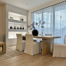 Load image into Gallery viewer, Honey Elm Platform Dining Table _ 270cm
