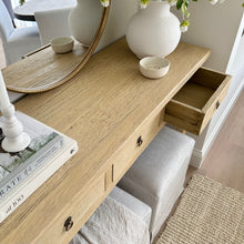 Load image into Gallery viewer, Organic Console _ Three Drawer _ 140cm _ Blonde Elm
