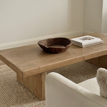 Load image into Gallery viewer, American Farmhouse Platform Coffee Table _ Honey Elm _ 2 Sizes
