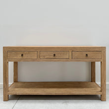Load image into Gallery viewer, Antique Console | 160cm | Aged Elm | Three Drawer
