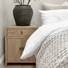 Load image into Gallery viewer, Antique Bedside Table _ Aged Elm _ 2 Sizes

