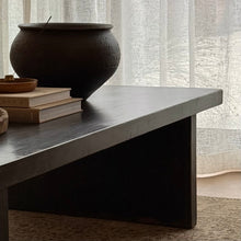 Load image into Gallery viewer, Platform Coffee Table _ Smooth Distressed Black
