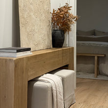 Load image into Gallery viewer, Farmhouse Hallway Table _ Aged Elm
