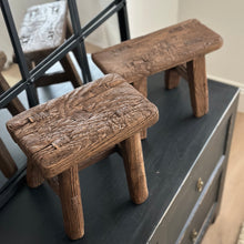 Load image into Gallery viewer, Farmhouse Baby Worker Stool | Aged Dark Elm
