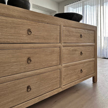 Load image into Gallery viewer, Antique Six Drawer Chest _ Aged Elm
