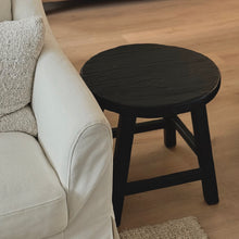 Load image into Gallery viewer, Provincial Boho Side Table _ Distressed Black
