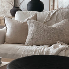 Load image into Gallery viewer, Organic Cushion _ Rustic _ Natural + Black

