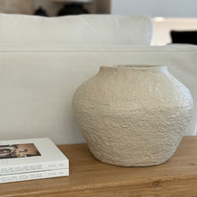 Load image into Gallery viewer, Mediterranean Textural Pot _ Beige
