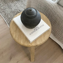 Load image into Gallery viewer, Honey Elm Side Table _ Tri-Leg
