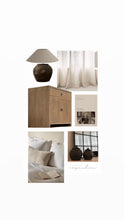 Load image into Gallery viewer, Antique Oversize Bedside Table _ Aged Elm
