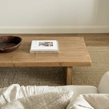Load image into Gallery viewer, American Farmhouse Platform Coffee Table _ Honey Elm _ 2 Sizes
