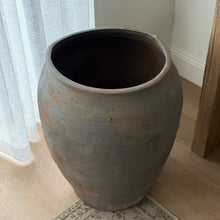 Load image into Gallery viewer, Antique 90yr Planter Pot _ XL _ Stone Grey/Terracotta
