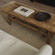 Load image into Gallery viewer, Farmhouse Coffee Table _ Low Style _ Raw Natural Elm
