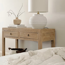 Load image into Gallery viewer, Organic Console _ Two Drawer + Shelf _ 120cm _ Blonde Elm
