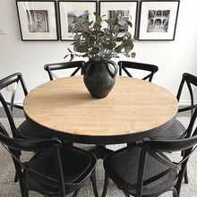 Load image into Gallery viewer, Heritage Dining Table _ Black Elm + Natural Top _ 2 Sizes
