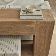 Load image into Gallery viewer, Farmhouse Hallway Table _ Aged Elm
